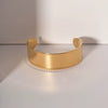 Wholesale Minimalist Ins Style Wide Surface Hollow Titanium Steel 18K Gold Plated Electroplated Geometric Bracelet