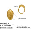 Wholesale Minimalist Light Luxury Geometric Shape Stainless Steel Electroplated 18K Real Gold Water Drop Ring Set For Women
