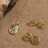 Wholesale Minimalist Marine Life Pattern Electroplated Stainless Steel And Titanium Steel Earrings And Necklaces For Women