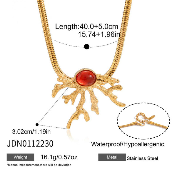 Wholesale Minimalist Marine Life Pattern Stainless Steel And Titanium Steel Electroplated Earrings And Necklaces For Women
