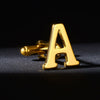 Wholesale Minimalist Men's Stainless Steel Clothing Cufflinks With Letters And Electroplating