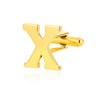 Wholesale Minimalist Men's Stainless Steel Clothing Cufflinks With Letters And Electroplating