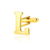 Wholesale Minimalist Men's Stainless Steel Clothing Cufflinks With Letters And Electroplating
