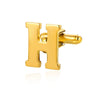 Wholesale Minimalist Men's Stainless Steel Clothing Cufflinks With Letters And Electroplating