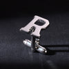 Wholesale Minimalist Men's Stainless Steel Clothing Cufflinks With Letters And Electroplating