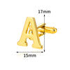 Wholesale Minimalist Men's Stainless Steel Clothing Cufflinks With Letters And Electroplating