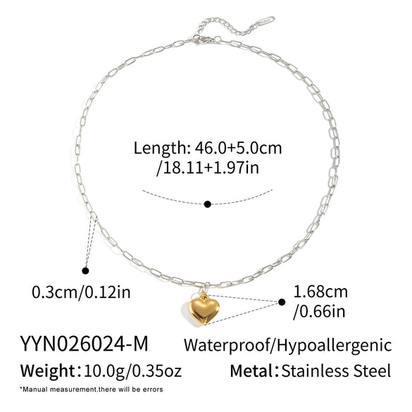Wholesale Minimalist Modern Constellation Heart Pendant Necklace In Stainless Steel With Bamboo Chain And Pvd Furnace Vacuum Real Gold Plating For Unisex