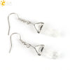 Wholesale Minimalist Natural Stone And Copper Accessories Hexagonal Prism Bullet Pendant Earrings