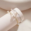 Wholesale Minimalist Natural Women's S925 Sterling Silver Baroque Pearl Bracelet With Electroplating And Back Chain Stitching