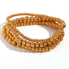 Wholesale Minimalist Retro Geometric Stainless Steel Elastic Beads Electroplating Waterproof Unisex Bracelet Jewelry