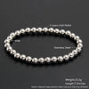 Wholesale Minimalist Retro Geometric Stainless Steel Elastic Beads Electroplating Waterproof Unisex Bracelet Jewelry