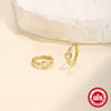 Wholesale Minimalist S925 Sterling Silver Round Zircon Inlaid Electroplated Love Aobao Earring