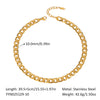 Wholesale Minimalist Simple Basic Titanium Steel Gold Plated Waterproof Jewelry With Geometric Horse Whip Chain Necklace And Bracelet
