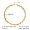 Wholesale Minimalist Simple Basic Titanium Steel Gold Plated Waterproof Jewelry With Geometric Horse Whip Chain Necklace And Bracelet