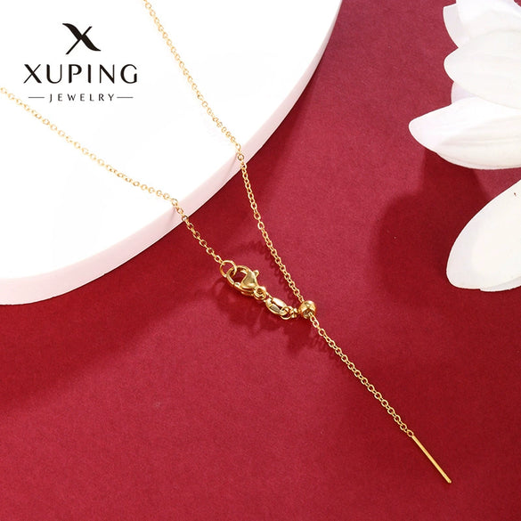 Wholesale Minimalist Stainless Steel And Copper Gold Plated Oshaped Chain Necklace Unisex