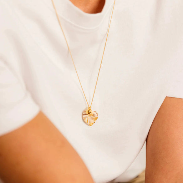 Wholesale Minimalist Stainless Steel And Copper Heart Shape Openable Photo Album Necklace 18K Real Gold Plated