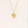 Wholesale Minimalist Stainless Steel And Copper Heart Shape Openable Photo Album Necklace 18K Real Gold Plated