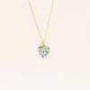 Wholesale Minimalist Stainless Steel And Copper Heart Shape Openable Photo Album Necklace 18K Real Gold Plated