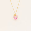 Wholesale Minimalist Stainless Steel And Copper Heart Shape Openable Photo Album Necklace 18K Real Gold Plated