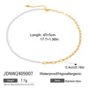 Wholesale Minimalist Stainless Steel And Titanium Steel Electroplated Pearl Necklace