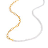 Wholesale Minimalist Stainless Steel And Titanium Steel Electroplated Pearl Necklace