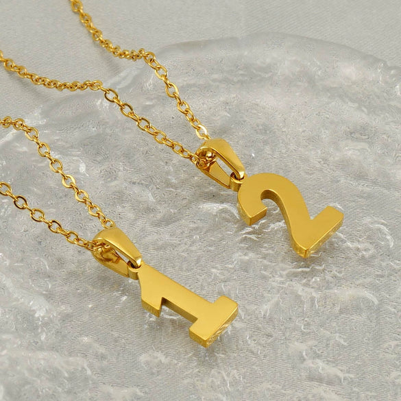 Wholesale Minimalist Stainless Steel And Titanium Steel Necklace With Arabic Digital Pendant And Cross Chain Electroplated For Men And Women