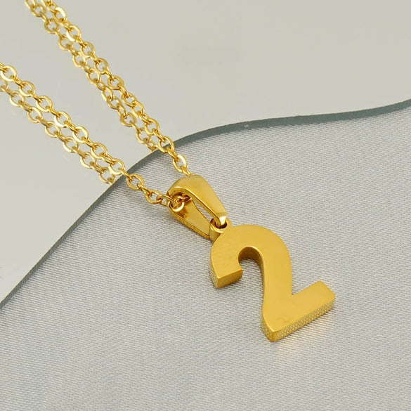 Wholesale Minimalist Stainless Steel And Titanium Steel Necklace With Arabic Digital Pendant And Cross Chain Electroplated For Men And Women