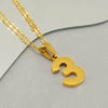 Wholesale Minimalist Stainless Steel And Titanium Steel Necklace With Arabic Digital Pendant And Cross Chain Electroplated For Men And Women