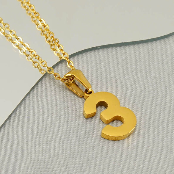Wholesale Minimalist Stainless Steel And Titanium Steel Necklace With Arabic Digital Pendant And Cross Chain Electroplated For Men And Women