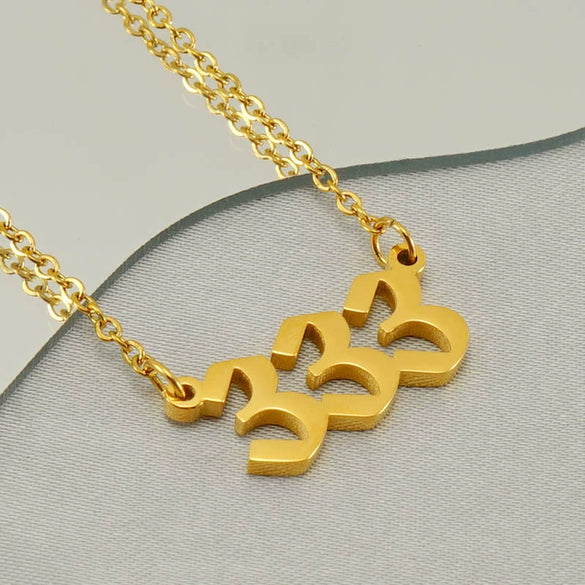 Wholesale Minimalist Stainless Steel And Titanium Steel Necklace With Letters Numbers Text Pattern And Cross Chain Electroplated