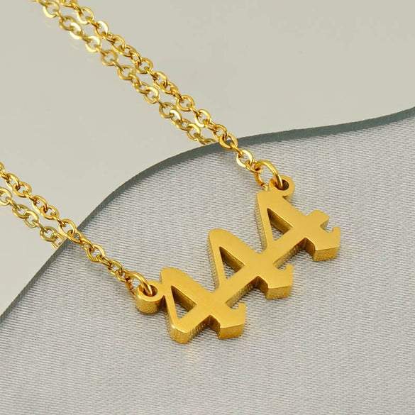 Wholesale Minimalist Stainless Steel And Titanium Steel Necklace With Letters Numbers Text Pattern And Cross Chain Electroplated