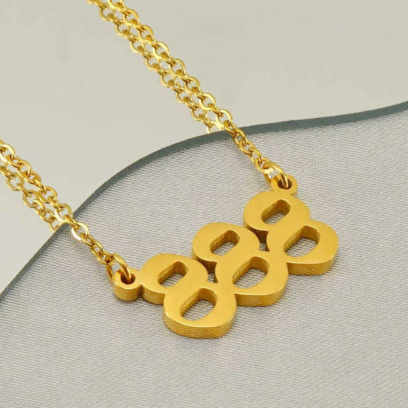 Wholesale Minimalist Stainless Steel And Titanium Steel Necklace With Letters Numbers Text Pattern And Cross Chain Electroplated