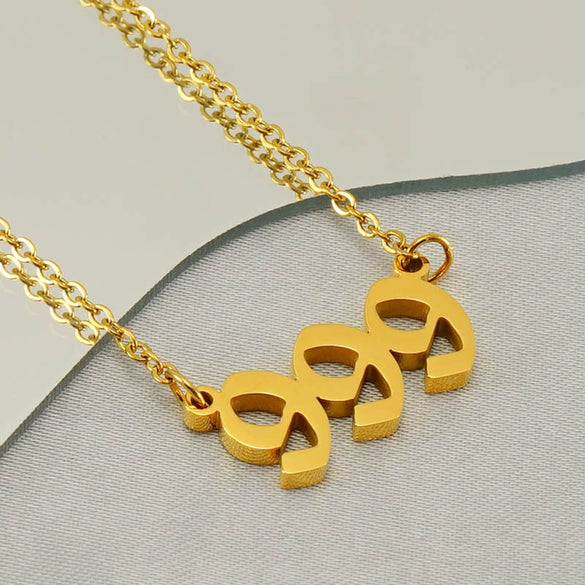 Wholesale Minimalist Stainless Steel And Titanium Steel Necklace With Letters Numbers Text Pattern And Cross Chain Electroplated