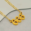 Wholesale Minimalist Stainless Steel And Titanium Steel Necklace With Letters Numbers Text Pattern And Cross Chain Electroplated