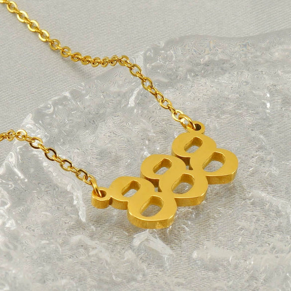 Wholesale Minimalist Stainless Steel And Titanium Steel Necklace With Letters Numbers Text Pattern And Cross Chain Electroplated