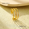 Wholesale Minimalist Stainless Steel Geometric Opening Adjustable Nonfading Ring Jewelry With Electroplating