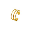 Wholesale Minimalist Stainless Steel Geometric Opening Adjustable Nonfading Ring Jewelry With Electroplating