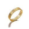 Wholesale Minimalist Stainless Steel Hollow Heart Shape Geometric Unisex Ring With Electroplating
