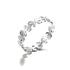 Wholesale Minimalist Stainless Steel Hollow Heart Shape Geometric Unisex Ring With Electroplating