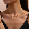 Wholesale Minimalist Stainless Steel Necklace With Diamond Fivepointed Star And Butterfly Pendant Electroplated Accessories For Ladies