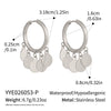 Wholesale Minimalist Stainless Steel Round Slice Pendant Earrings With Pvd Furnace Vacuum Real Gold Plating For Women