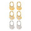 Wholesale Minimalist Stainless Steel Round Slice Pendant Earrings With Pvd Furnace Vacuum Real Gold Plating For Women