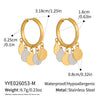 Wholesale Minimalist Stainless Steel Round Slice Pendant Earrings With Pvd Furnace Vacuum Real Gold Plating For Women