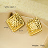 Wholesale Minimalist Stainless Steel Square Earrings With Electroplating For Women