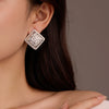 Wholesale Minimalist Stainless Steel Square Earrings With Electroplating For Women
