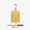 Wholesale Minimalist Stainless Steel Square Letter Pendant Necklace Accessories