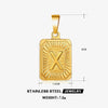 Wholesale Minimalist Stainless Steel Square Letter Pendant Necklace Accessories