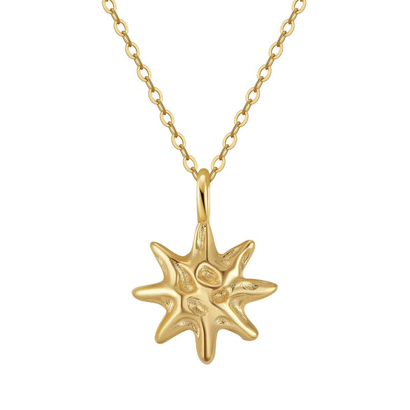 Wholesale Minimalist Star Shape Silver 925 Sterling Silver Pendant Necklace With O Chain And Electroplating Treatment For Women