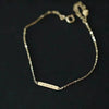 Wholesale Minimalist Sterling Silver Women's Bracelet With English Letters 14K Gold Plated