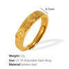 Wholesale Minimalist Style Geometric Line Ring 316L Stainless Steel Electroplated Women's